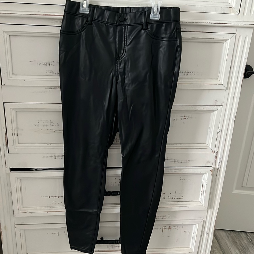 Faux leather pants